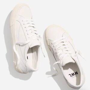 Madewell Sidewalk Low Top Leather Sneakers *Pale Parchment
